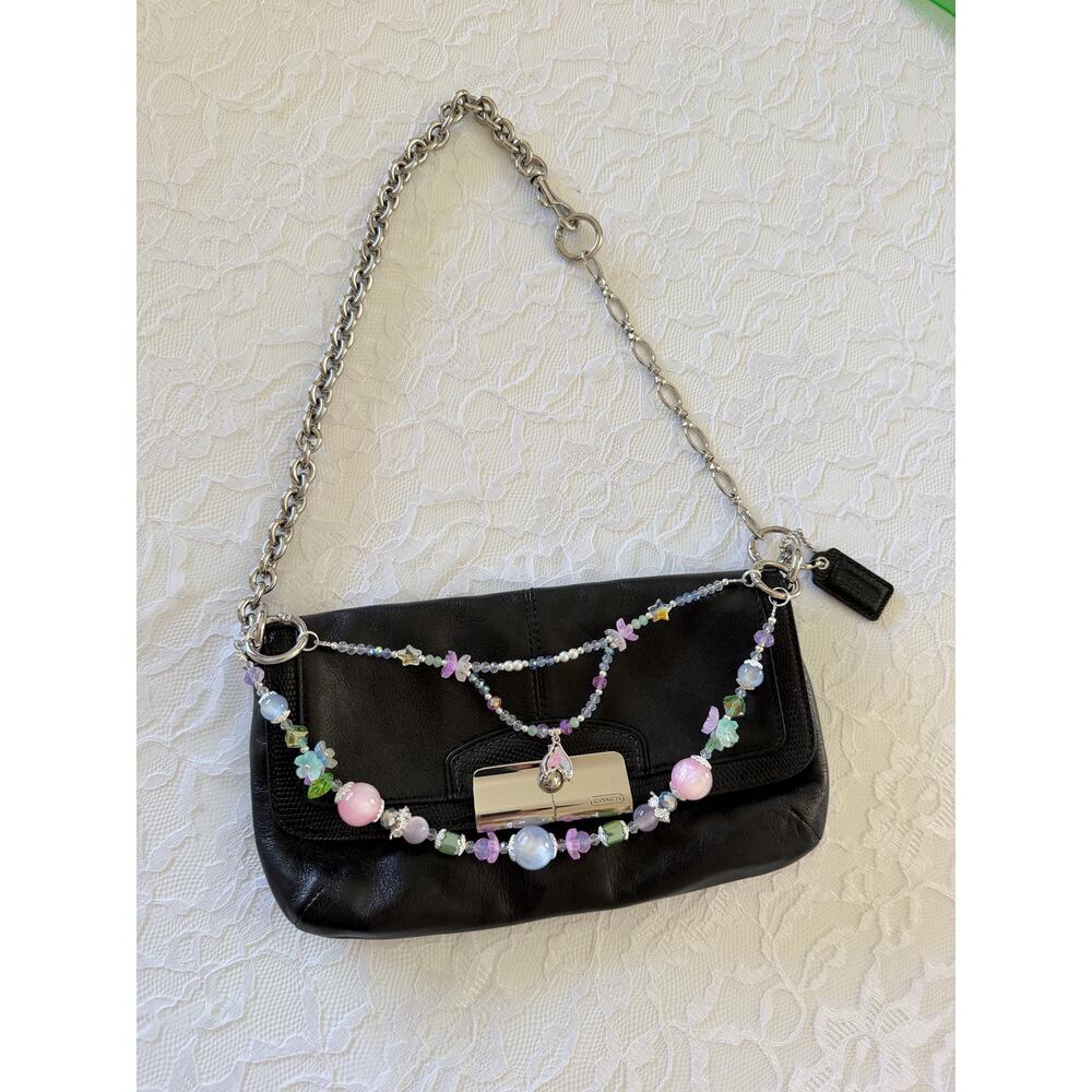Vintage Y2K Coach Kristin black wristlet cell phone bag mini bag - Picture 14 of 16